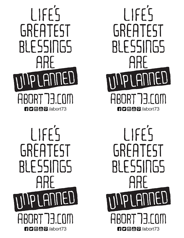 Life’s Greatest Blessings Are Unplanned Downloadable Flyer