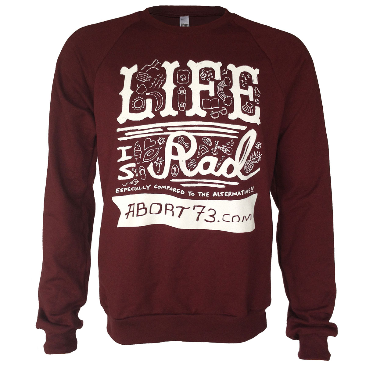 Life is Rad (Abort73 Unisex Fleece Raglan)