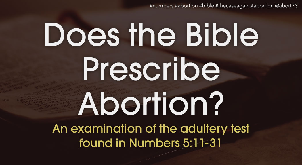 The Case Against Abortion: Does the Bible Prescribe Abortion?