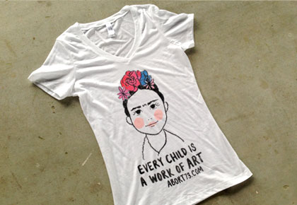 Every Child is a Work of Art | Abort73 Girls V-Neck
